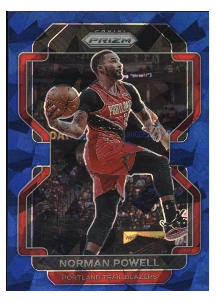 2021-22 Panini Prizm Base Set Norman Powell Blue Ice Prizm #119 card