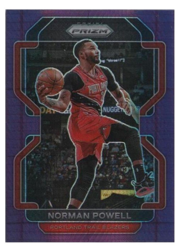 2021-22 Panini Prizm Base Set Norman Powell Purple Hyper Prizm #119 card