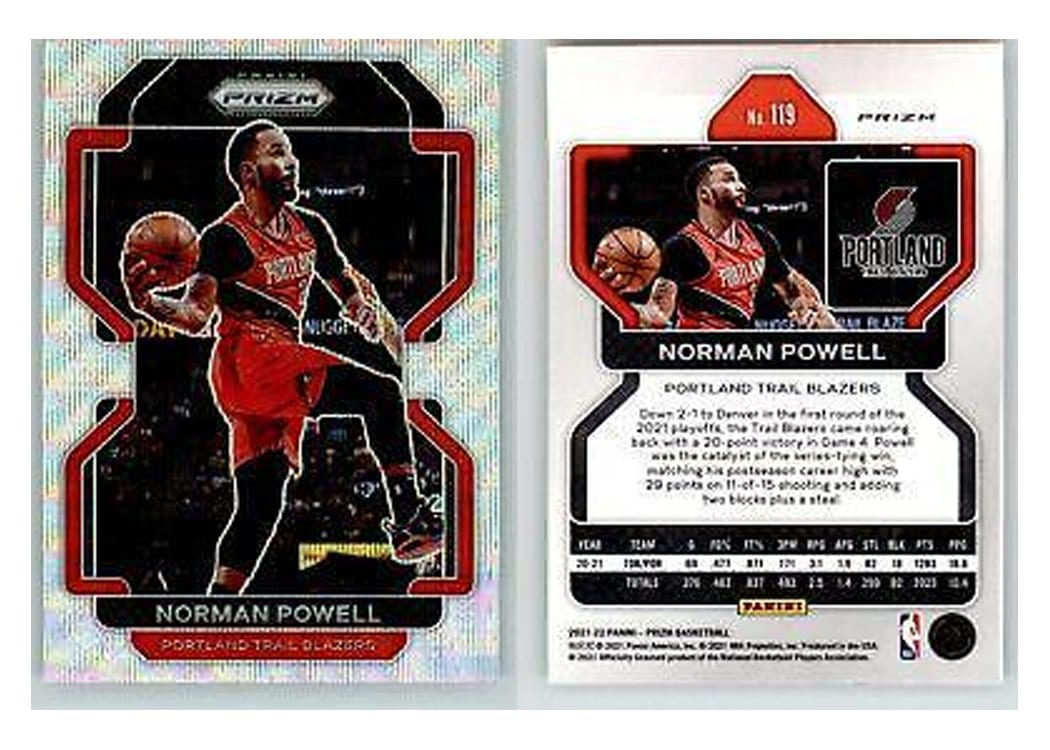 2021-22 Panini Prizm Base Set Norman Powell #119 card