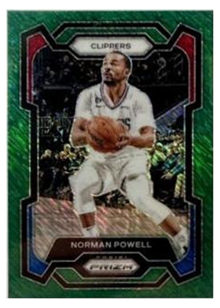 2023-24 Panini Prizm Base Set Norman Powell Green Shimmer #274 card