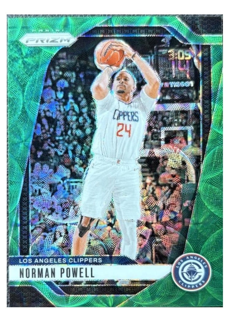 2024-25 Panini Prizm Base Set Norman Powell Choice Green #203 card