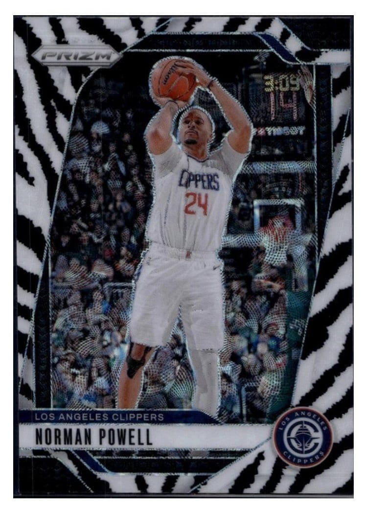 2024-25 Panini Prizm Base Set Norman Powell White Tiger Stripe #203