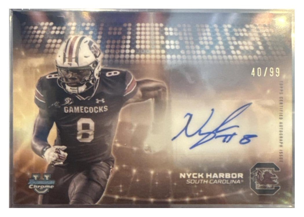 2025 Bowman University Chrome Campus Visit Autographs Nyck Harbor #CVA-NH card