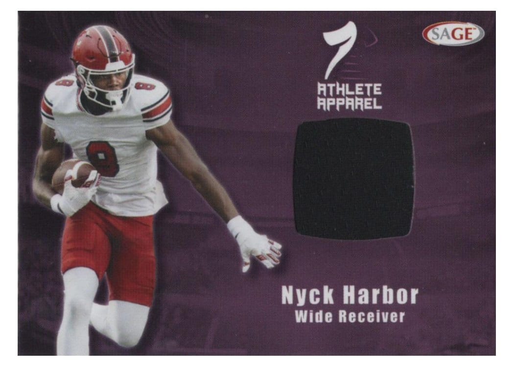 2026 SAGE Football Athlete Apparel Nyck Harbor #AA-NH card