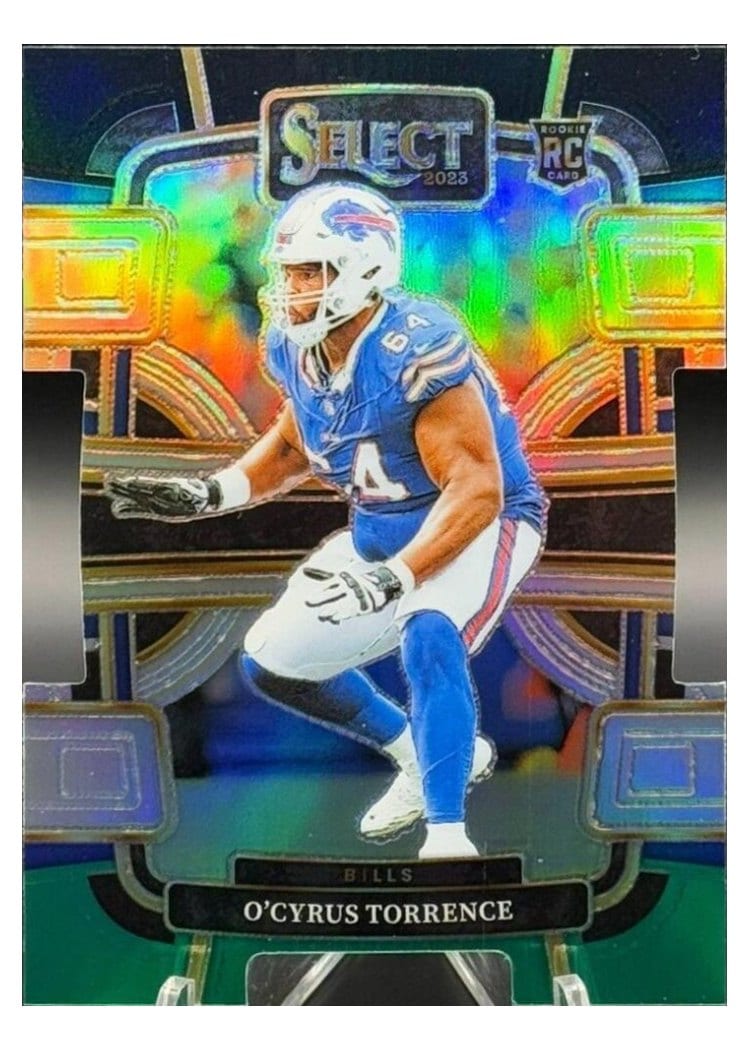 2023 Panini Select Base Set O'Cyrus Torrence Black Green Prizm Die-Cut #12 card