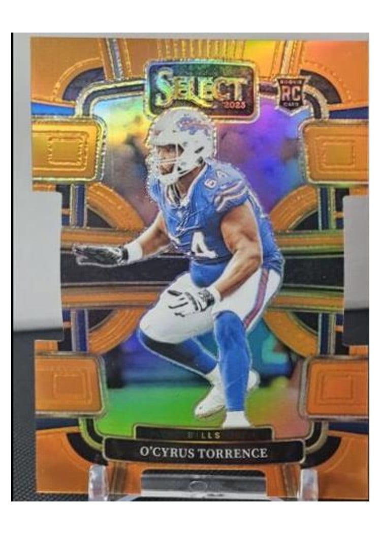2023 Panini Select Base Set O'Cyrus Torrence Orange Prizm Die-Cut #12 card