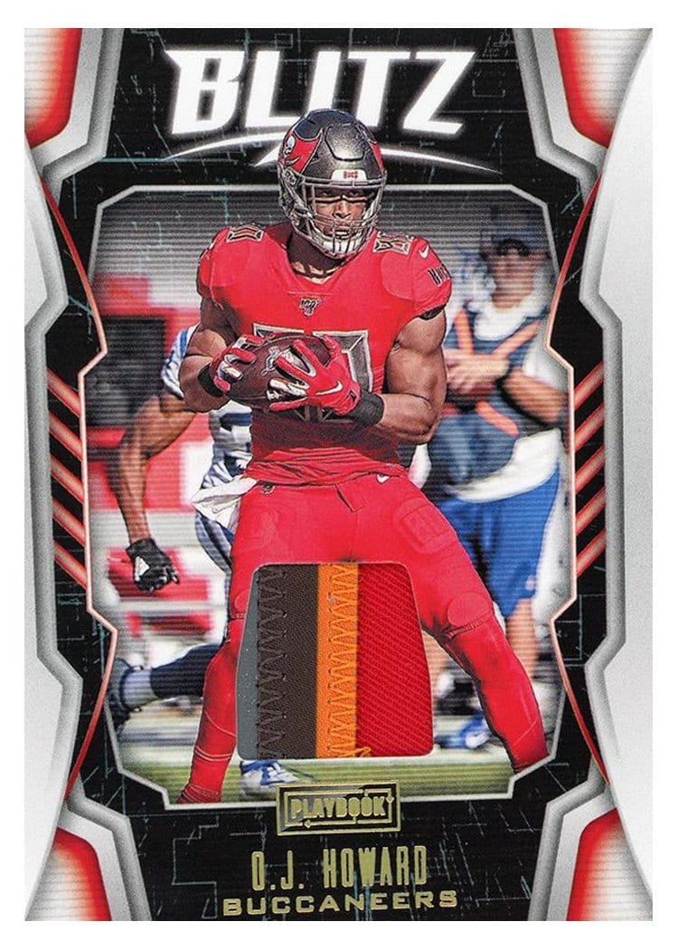 2020 Panini Playbook Blitz Memorabilia O.J. Howard #BLITZ-22 card
