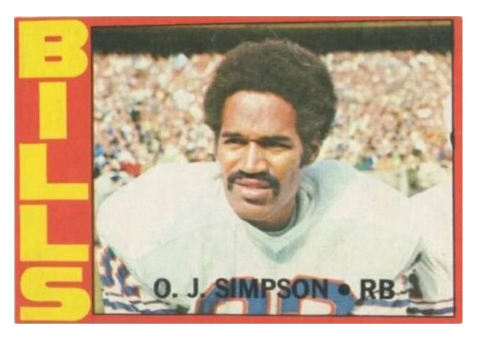 1972 Topps O.J. Simpson #160 card