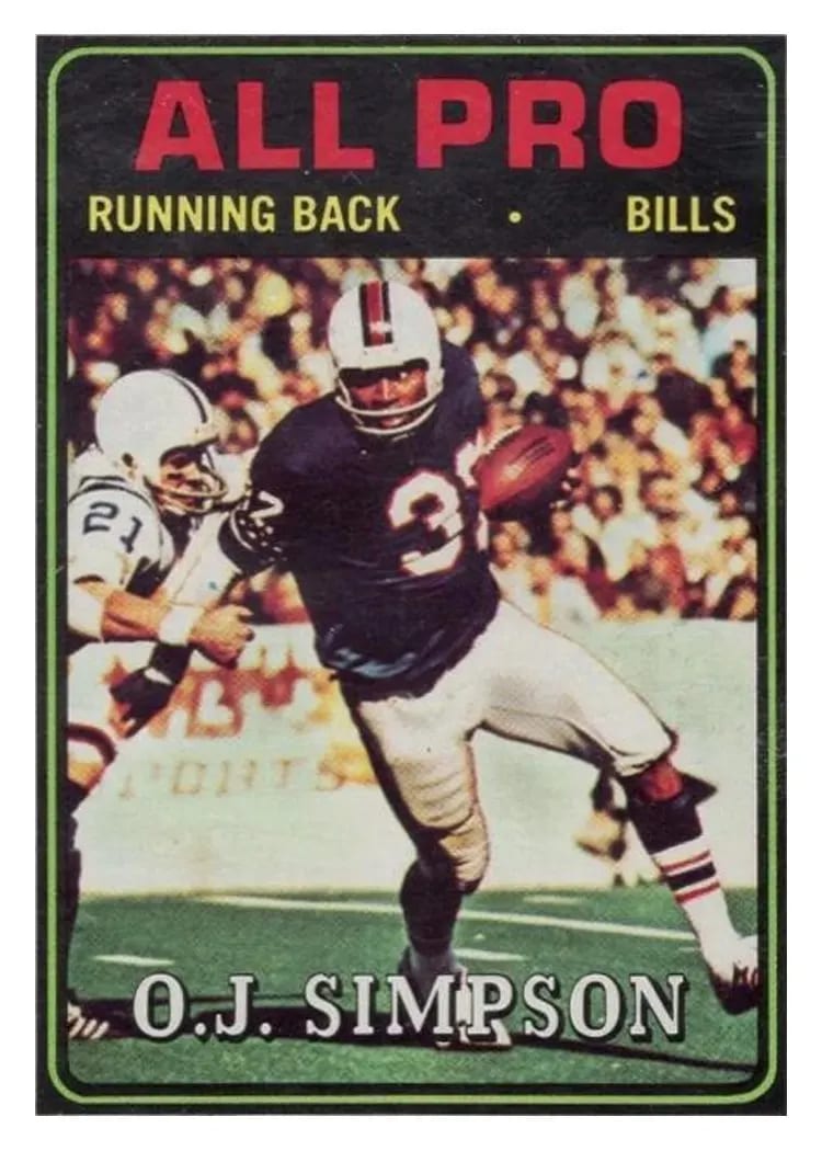 1974 Topps O.J. Simpson #130 card