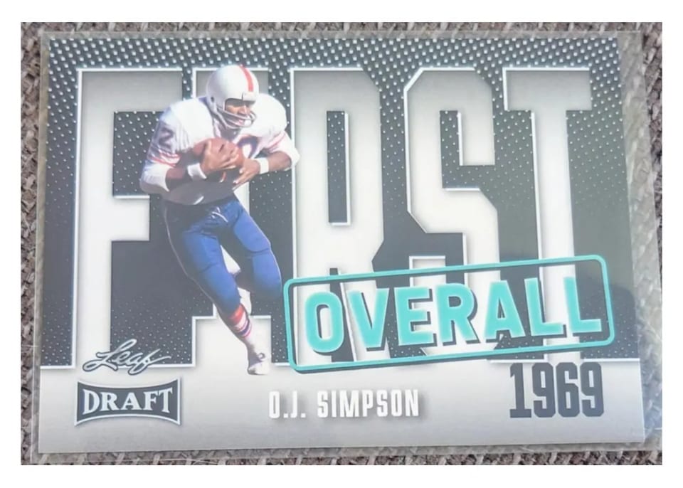 2023 Leaf Draft O. J. Simpson #1 card