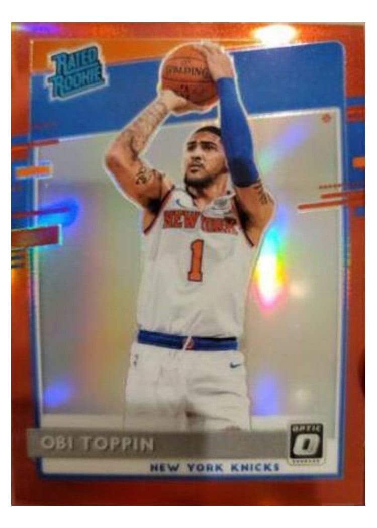 2020-21 Donruss Optic Base Set Obi Toppin Red #158 card