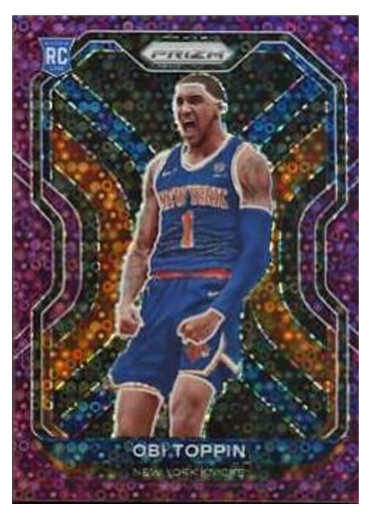 2020-21 Panini Prizm Base Set Obi Toppin Fast Break Purple Prizm #280 card