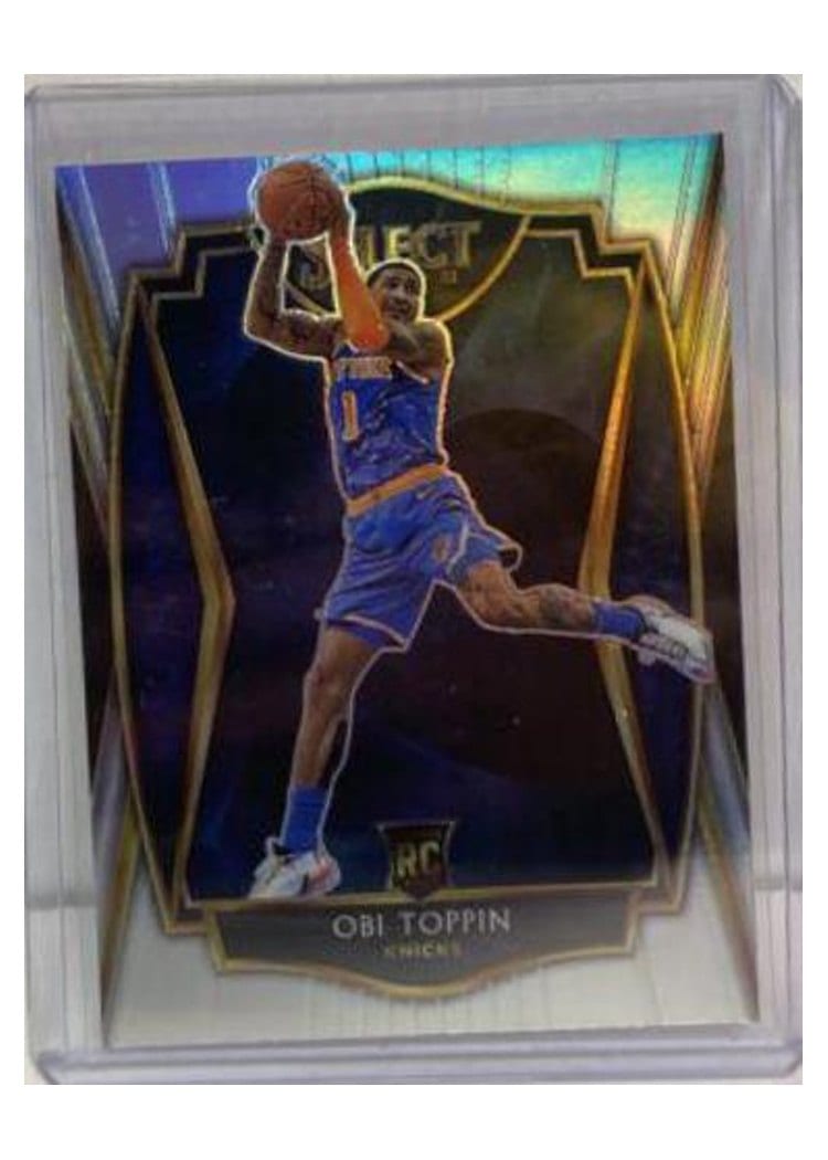 2020-21 Panini Select Base Set Obi Toppin Silver Prizm #187 card