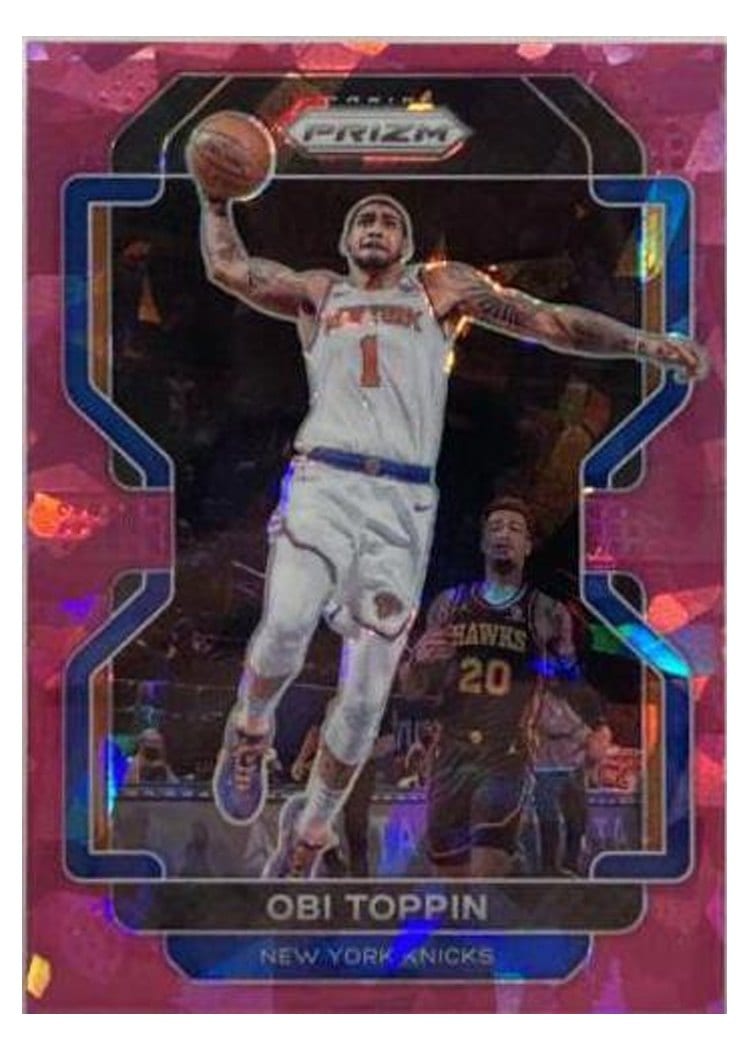 2021-22 Panini Prizm Base Set Obi Toppin Pink Ice Prizm #141 card