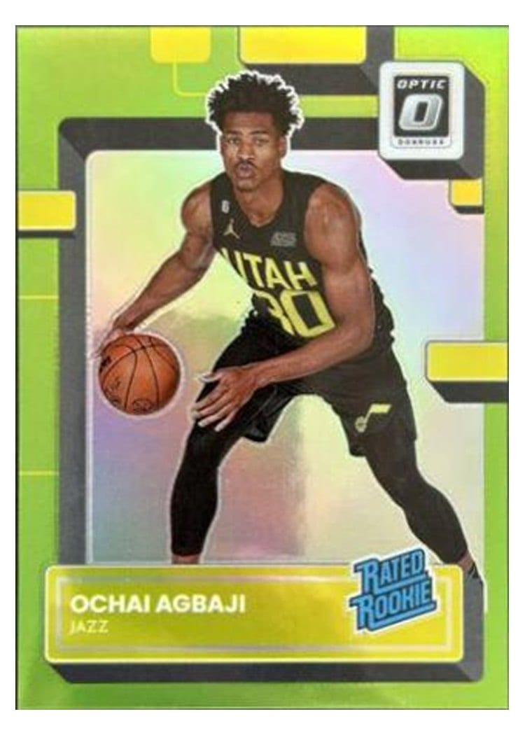2022 Panini Donruss Optic Ochai Agbaji Lime Green #205 card