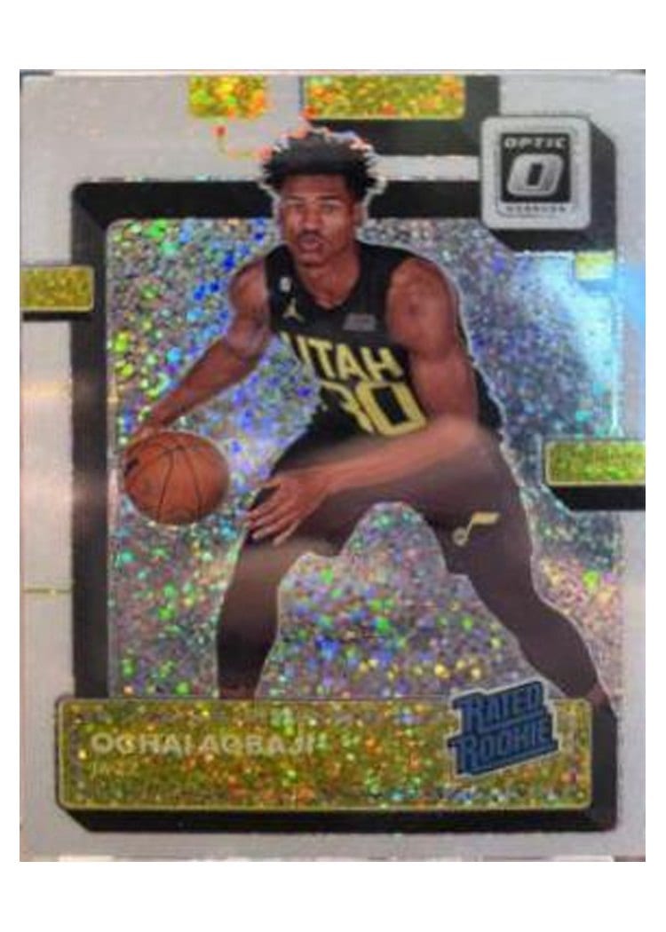 2022 Panini Donruss Optic Ochai Agbaji White Sparkle #205 card