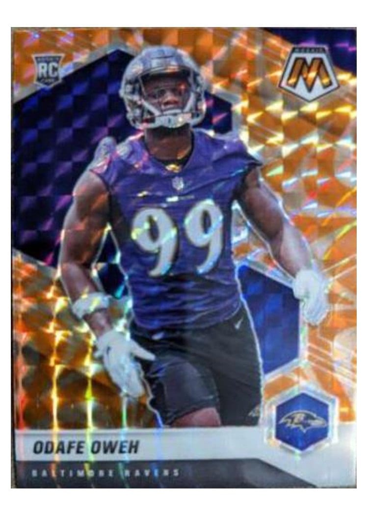 2021 Panini Mosaic Base Set Odafe Oweh Reactive Orange Mosaic #354 card