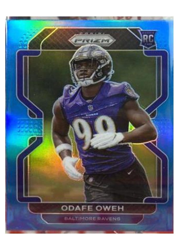 2021 Panini Prizm Base Set Odafe Oweh Light Blue Prizm #380 card