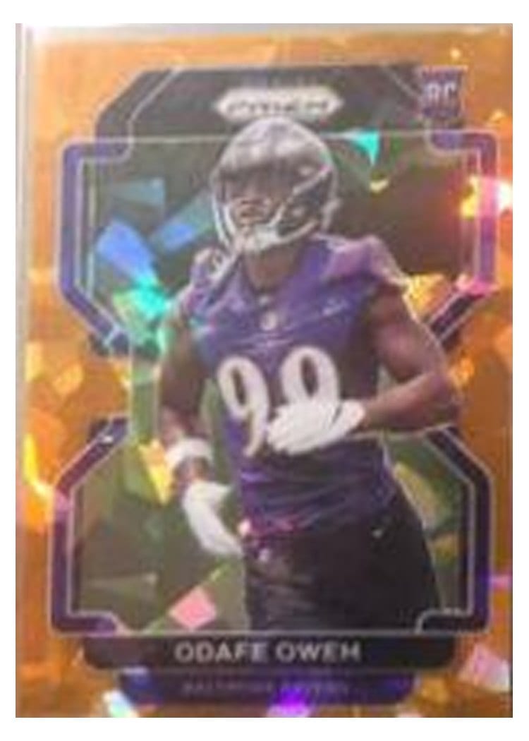 2021 Panini Prizm Base Set Odafe Oweh Orange Ice Prizm #380 card