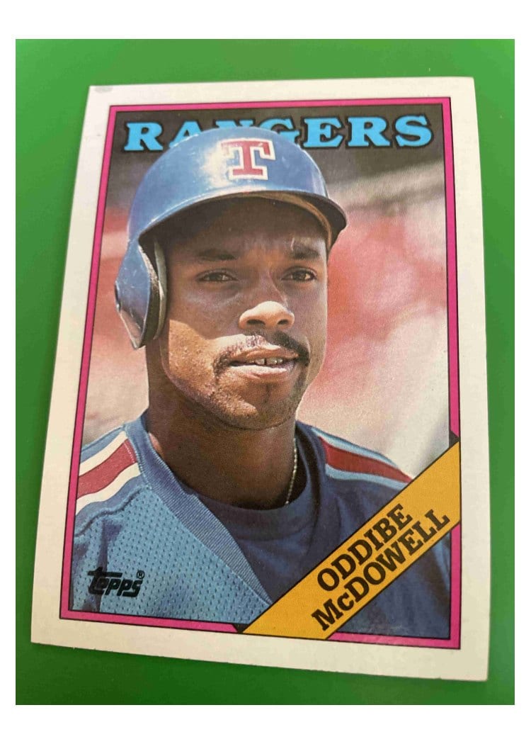 1988 Topps Base Set Oddibe McDowell #617 card