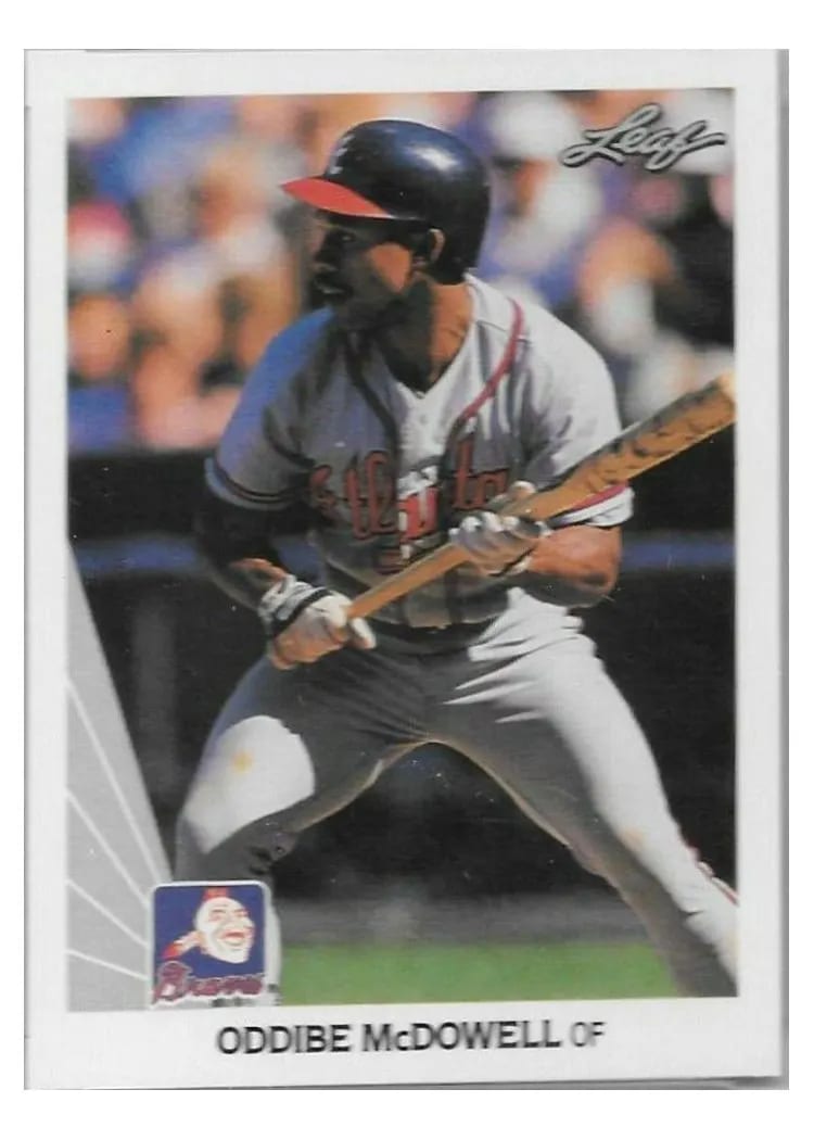 1990 Leaf Oddibe McDowell #112 card