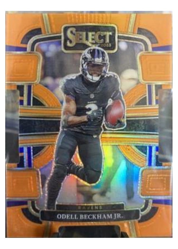 2023 Panini Select Base Set Odell Beckham Jr. Orange Prizm Die-Cut #9 card