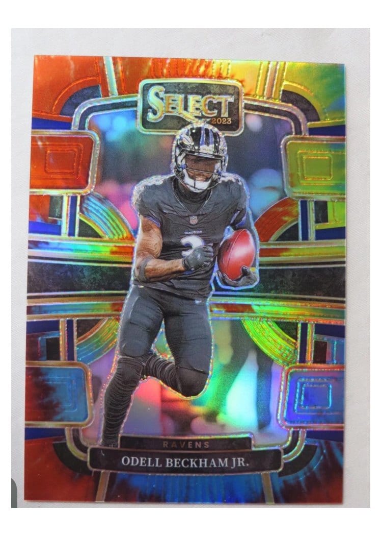 2023 Panini Select Base Set Odell Beckham Jr. Tie-Dye Prizm #9 card