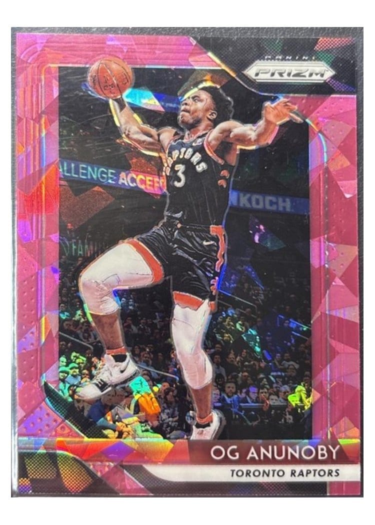 2018-19 Panini Prizm Base Set OG Anunoby Pink Ice Prizm #63 card