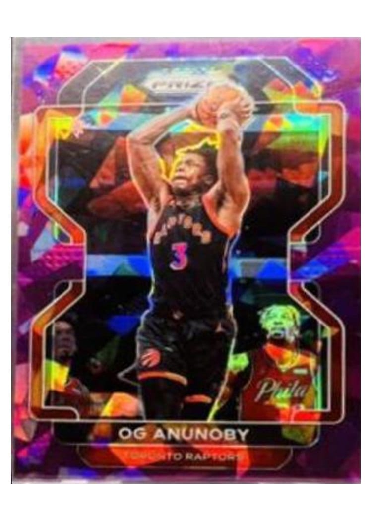 2021-22 Panini Prizm Base Set OG Anunoby Purple Ice Prizm #206 card