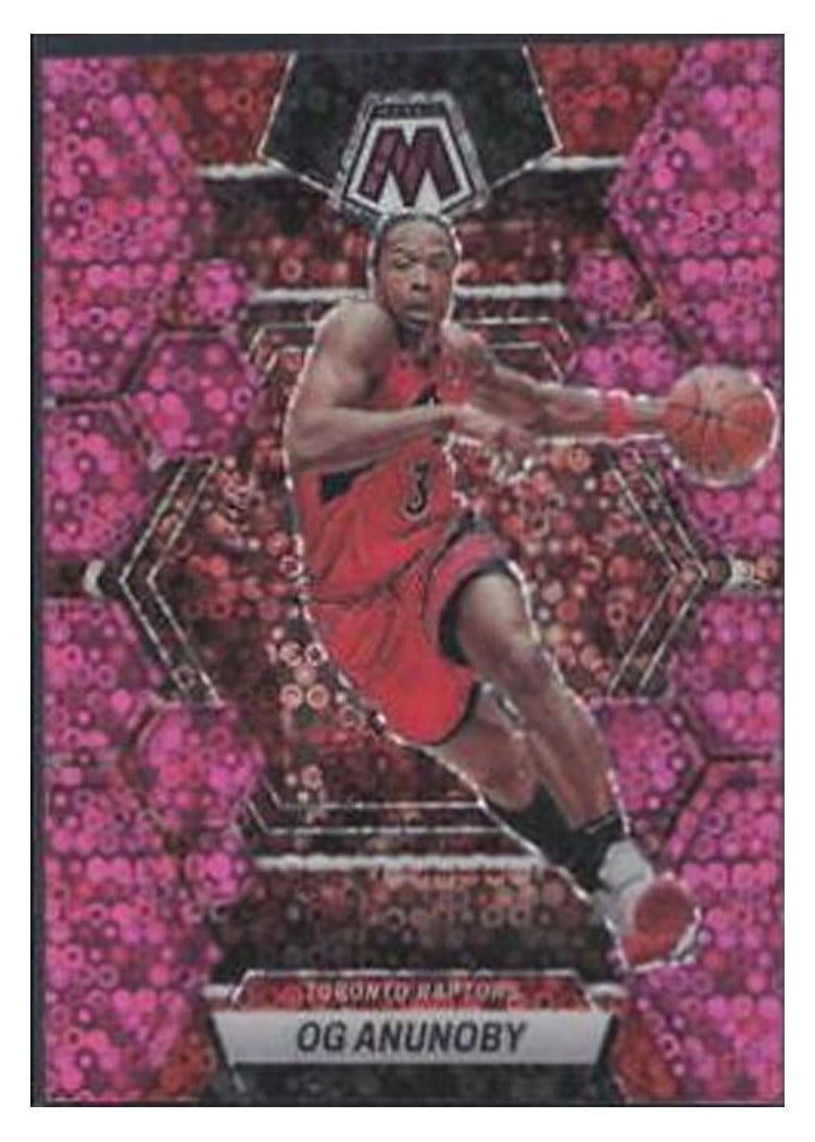 2022-23 Panini Mosaic Base Set OG Anunoby Fast Break Pink #136 card