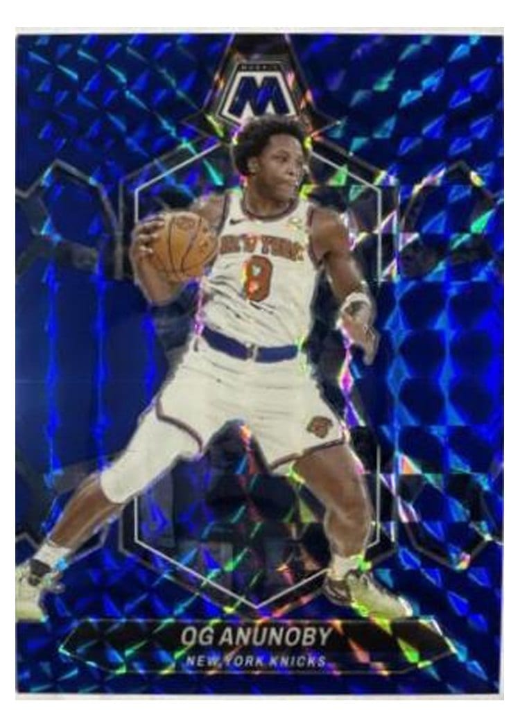 2023-24 Panini Mosaic Base Set OG Anunoby Blue #135 card