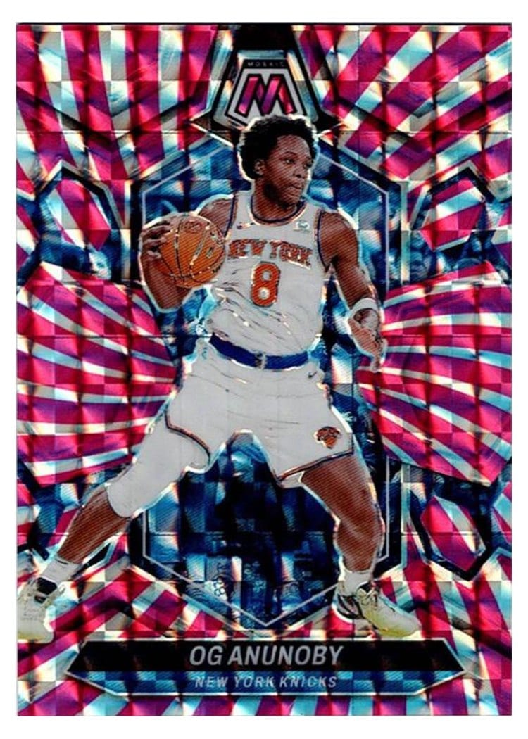 2023-24 Panini Mosaic Base Set OG Anunoby Pink Swirl FOTL #135 card