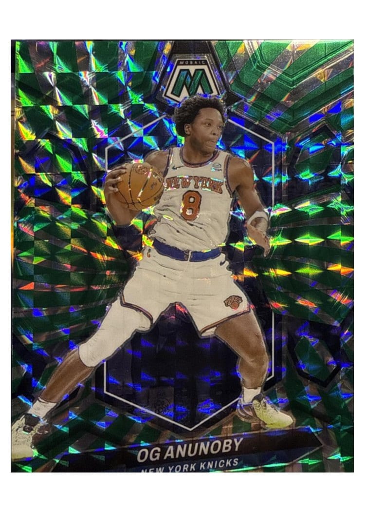 2023-24 Panini Mosaic Base Set OG Anunoby Green Swirl FOTL #135 card