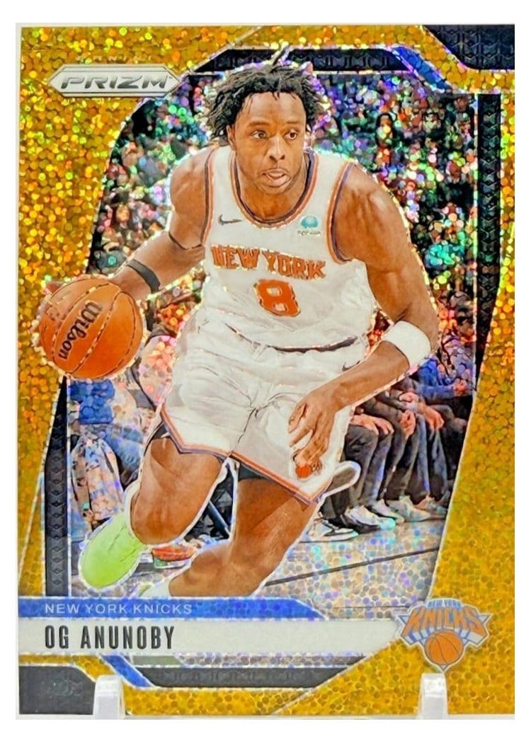 2024-25 Panini Prizm Base Set OG Anunoby Gold Sparkle #149 card