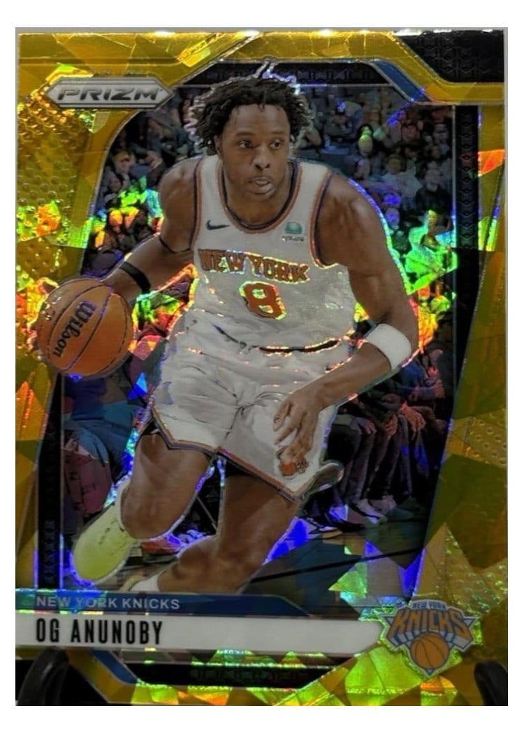 2024-25 Panini Prizm Base Set OG Anunoby Ice Gold #149 card