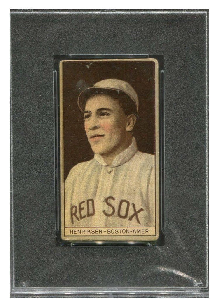 1912 T207 Brown Background Olaf Henriksen card