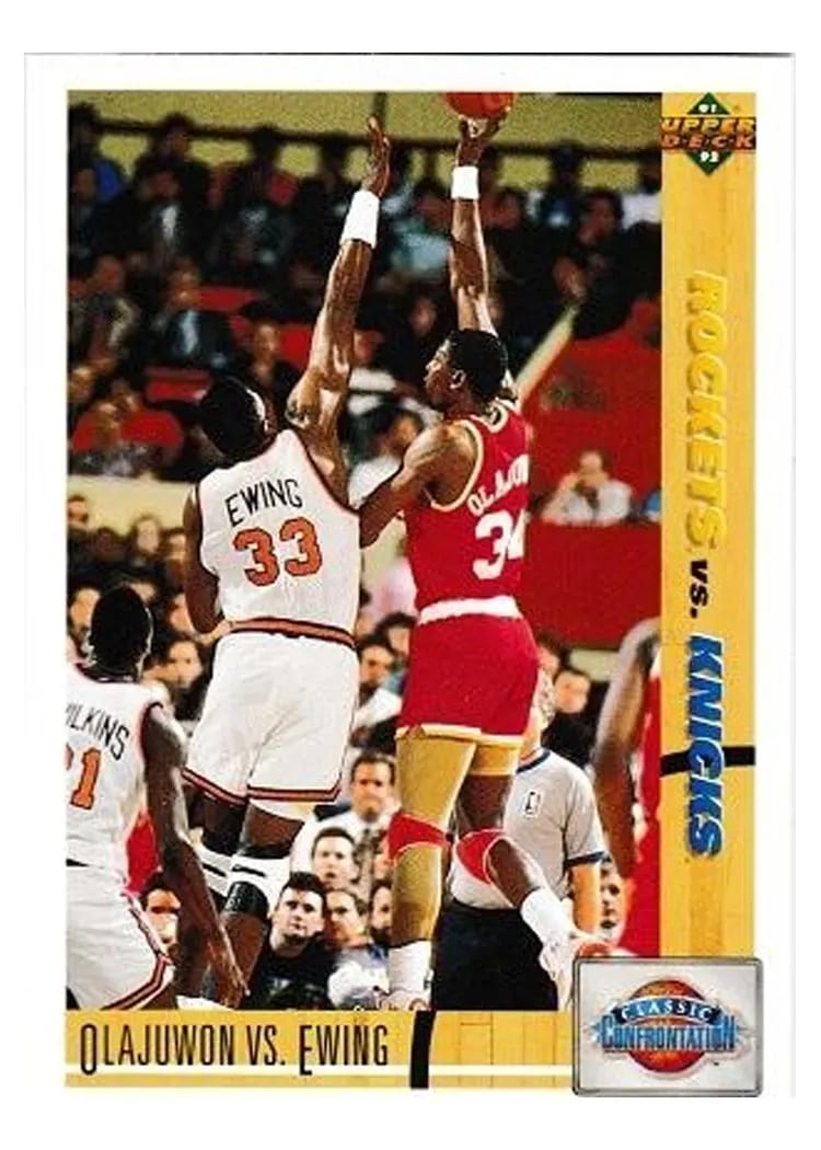 1991 Upper Deck Olajuwon vs. Ewing #33 card