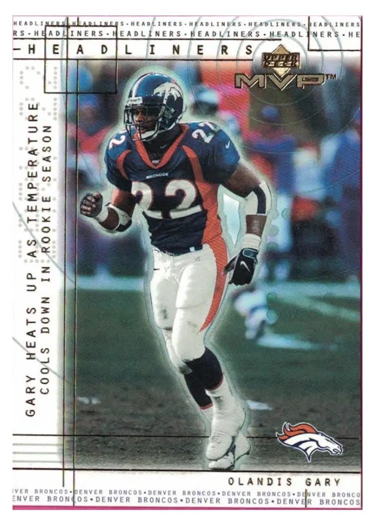 2000 Upper Deck MVP Headliners OLANDIS GARY #H8 card