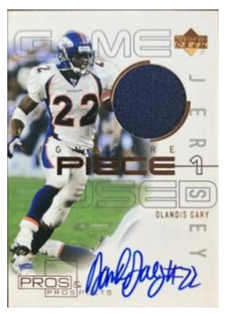 2000 Upper Deck Pros & Prospects Signature Olandis Gary Piece 2 #SP-OG card