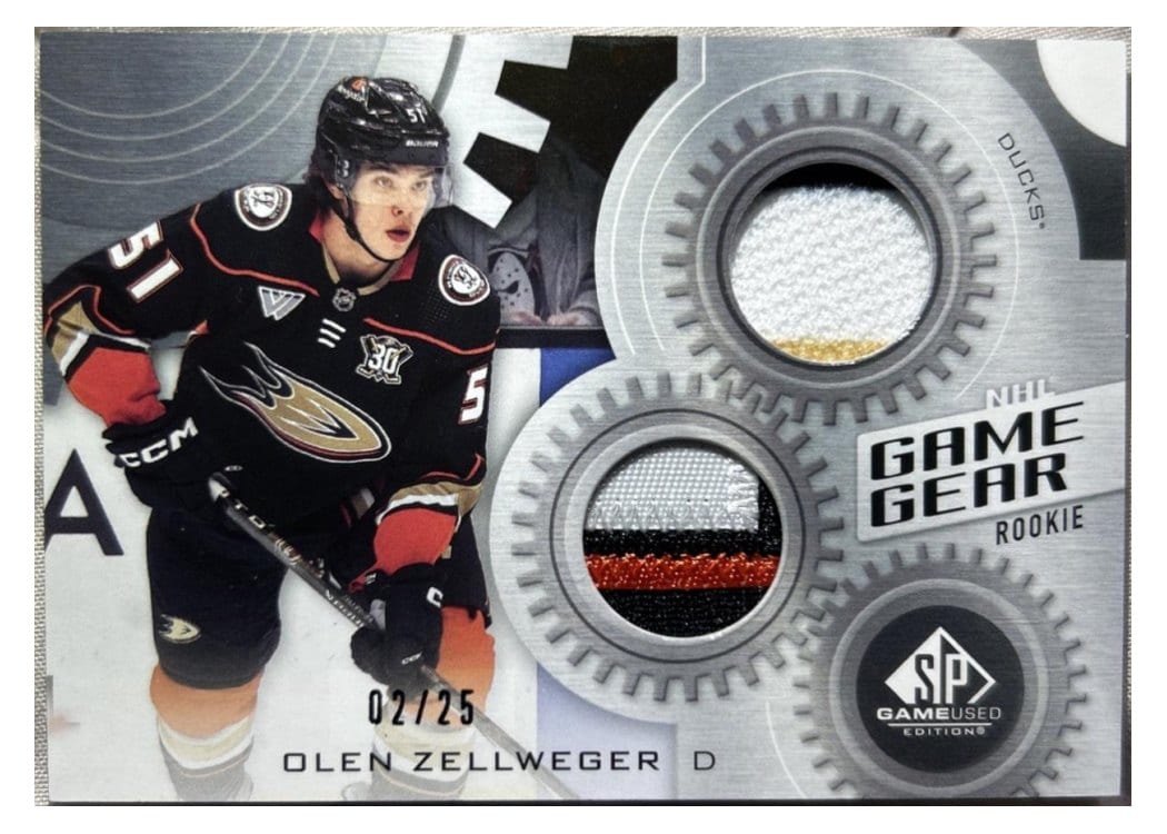 2024-25 SP Game Used Game Gear Rookies Olen Zellweger #GG-OZ card