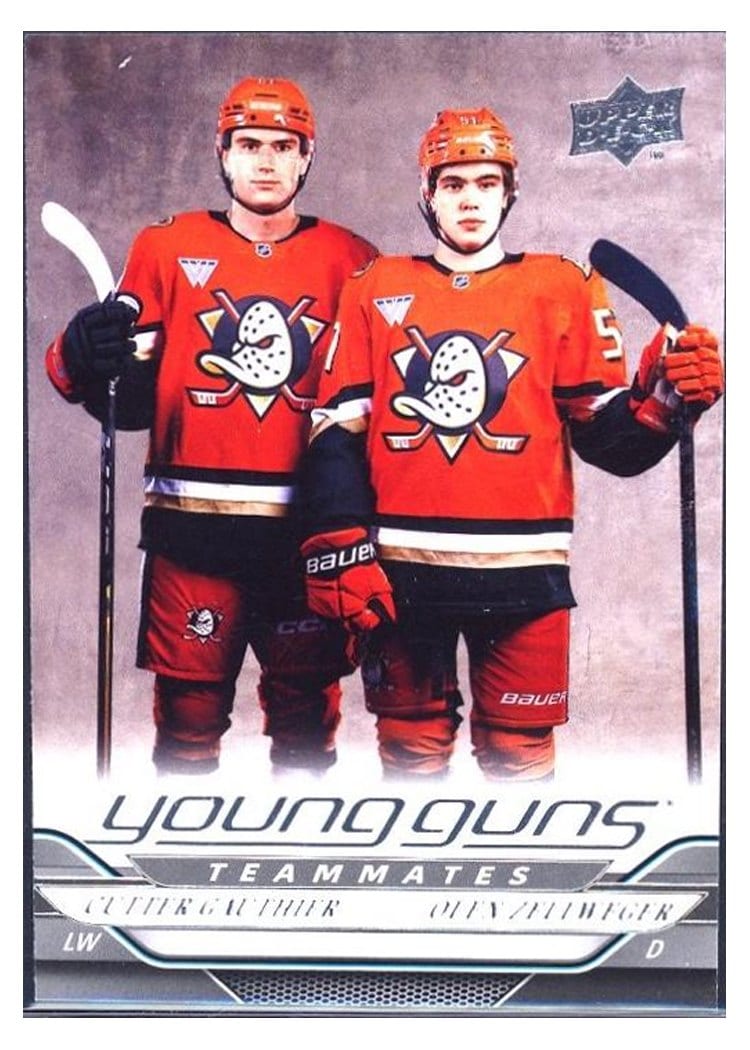 2024-25 Upper Deck Base Set Olen Zellweger / Cutter Gauthier #498 card