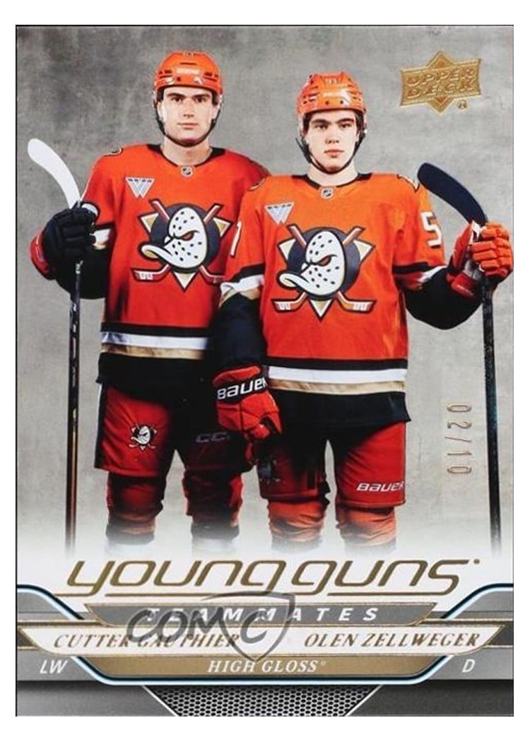2024-25 Upper Deck Base Set Olen Zellweger / Cutter Gauthier #498 card
