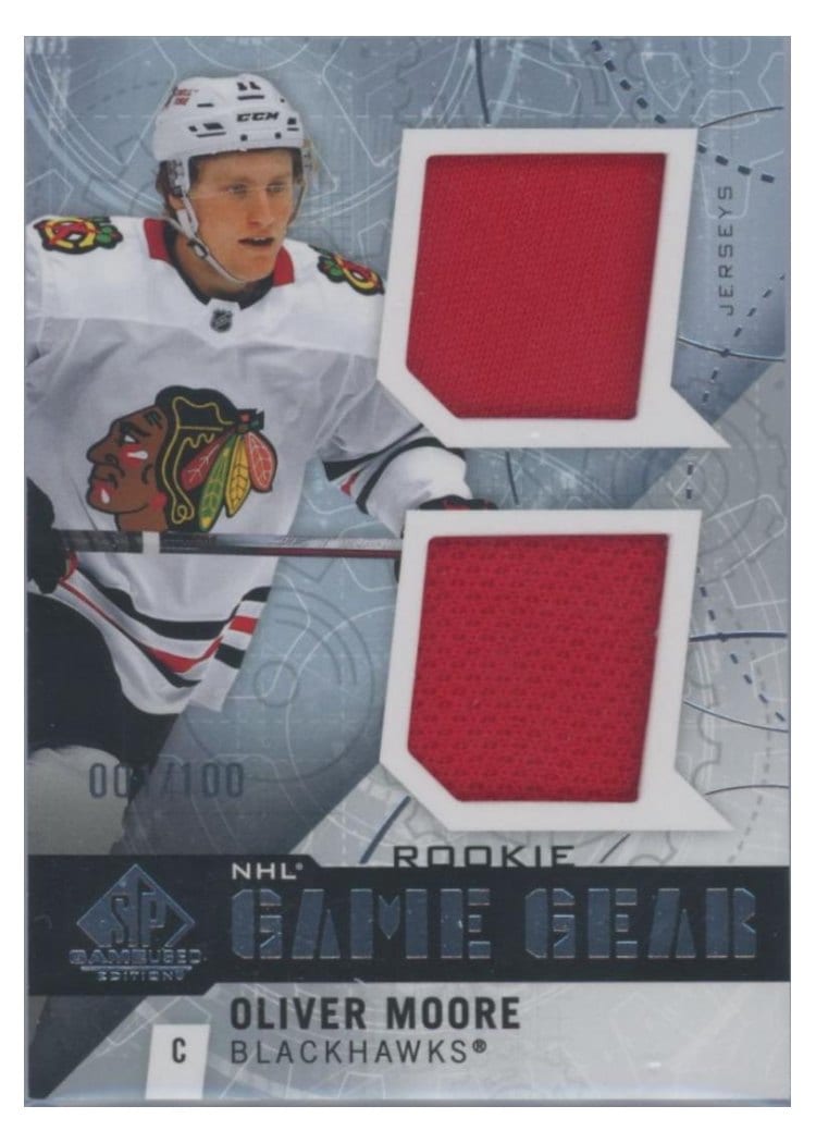2025-26 SP Game Used Game Gear Oliver Moore #GG-OM card