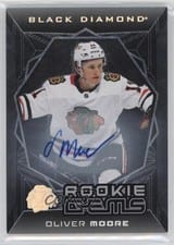 2025-26 Upper Deck Black Diamond Rookie Gems Signatures Oliver Moore #RGS-OM card