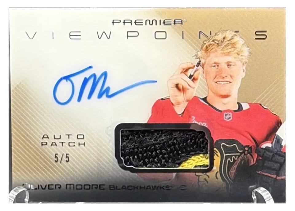 2025 Upper Deck Premier Viewpoints Auto Patch Oliver Moore #VP-OM card