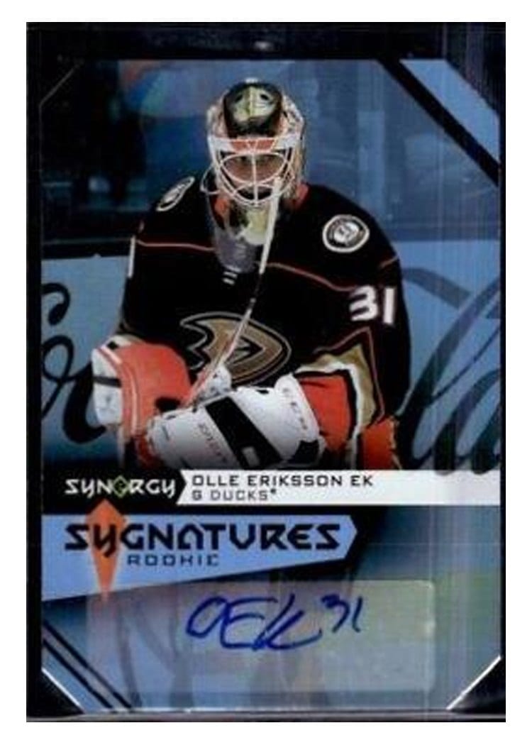 2023-24 Upper Deck Synergy Rookie Sygnatures Olle Eriksson Ek #S-OE card