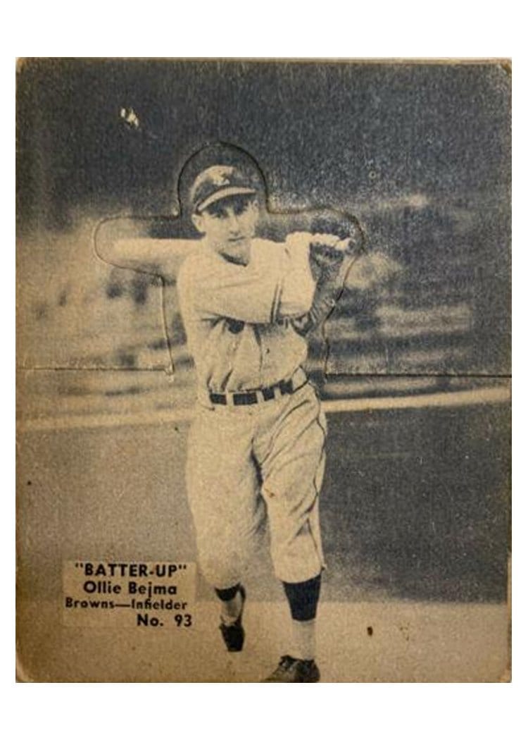 1934 Batter Up Ollie Bejma #93 card