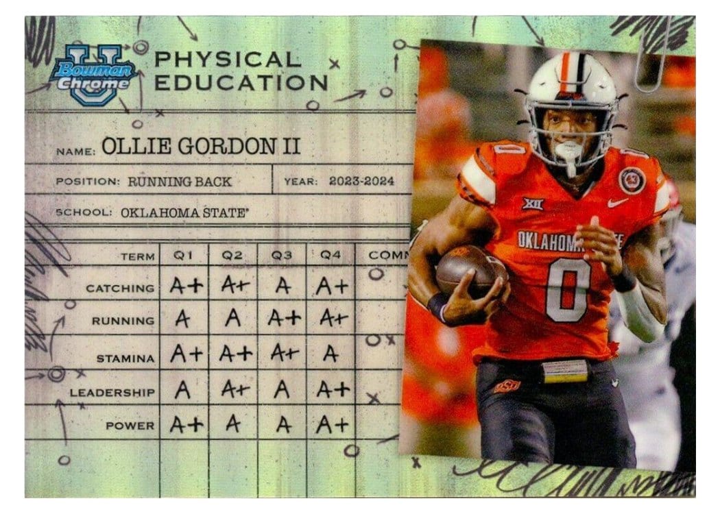 2024 Bowman University Chrome Physical Education Set Ollie Gordon II #PE-8 card