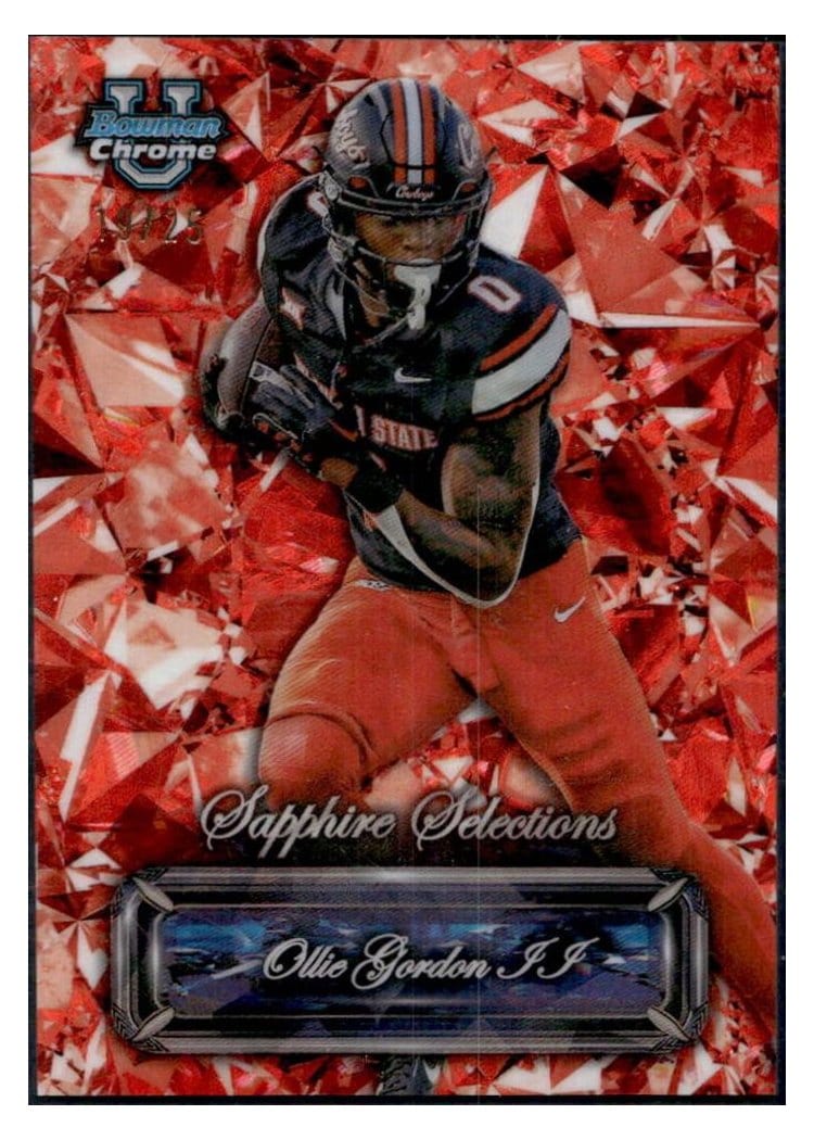 2024 Bowman University Chrome Sapphire Sapphire Selections Set Ollie Gordon II #SS-2 card