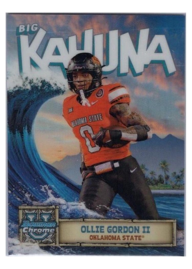 2024 Bowman University Chrome The Big Kahuna Set Ollie Gordon II #BK-3 card